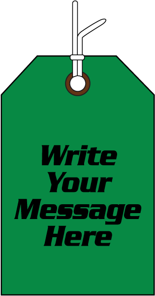 Blank Green Paper Tag - Manila Paper (315x600), Png Download