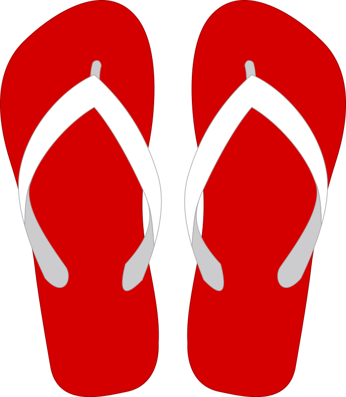 Beach Clipart Transparent Background - Flip Flop Clipart Png (698x800), Png Download