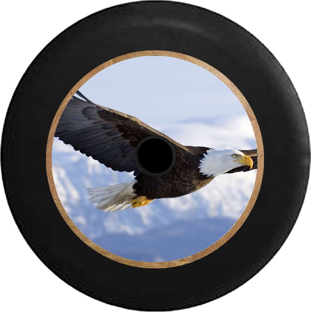 Jeep Wrangler Jl Backup Camera Soaring American Bald - Eagle Flying Painting (1024x1027), Png Download
