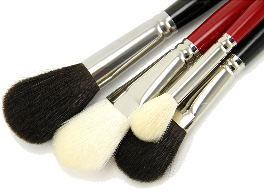 Silver Brush Silver Mop Brush Set Of - Makeup Brushes (1000x667), Png Download