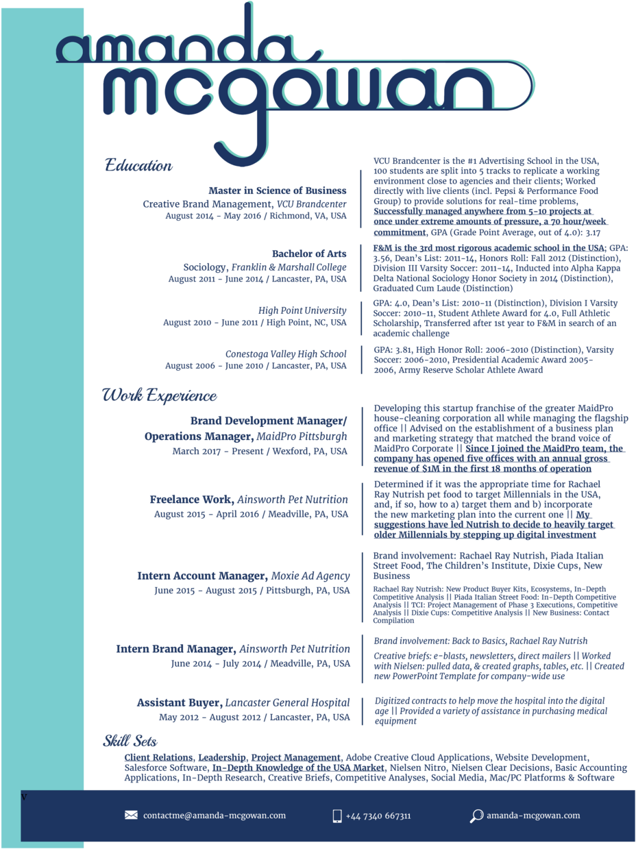 Amanda Mcgowan, Resume - Portable Network Graphics (1000x1294), Png Download