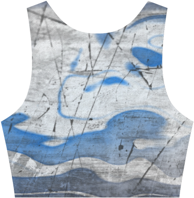 Watercolor Graffiti Women's Crop Top - Active Tank (500x500), Png Download