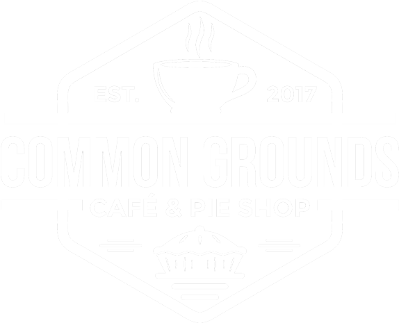 Logo White - Common Grounds Gridley Il (600x486), Png Download