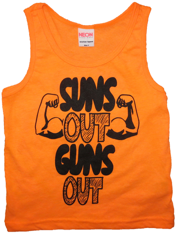 Kid's Suns Out Guns Out Tank Top Shirt - Kids Suns Out Guns Out Tank Top Funny Summer Tee Tshirt (498x498), Png Download