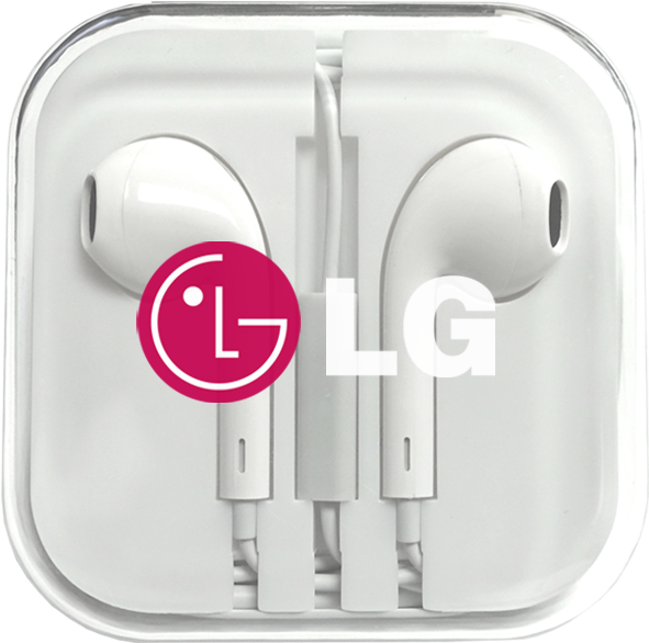 Ergonomic Earbuds In Plastic Case - Branded Earbuds (1000x1000), Png Download