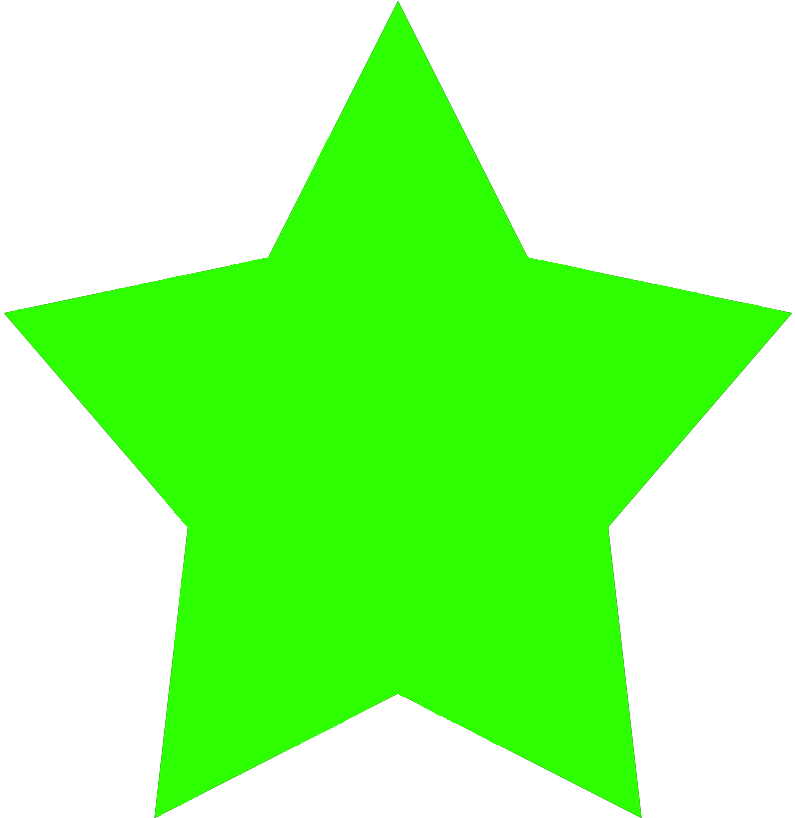 Download Free Printable Clipart And Coloring Pages - Green Star Clip Art (861x908), Png Download