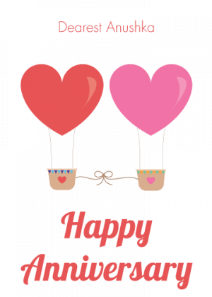 Floating Hearts Personalized Anniversary - Happy Birthday Yellow Flowers (300x420), Png Download