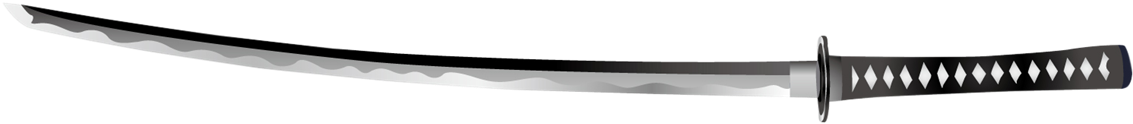Png Collection Of Black And White High - Ninja Sword Clip Art (1200x275), Png Download