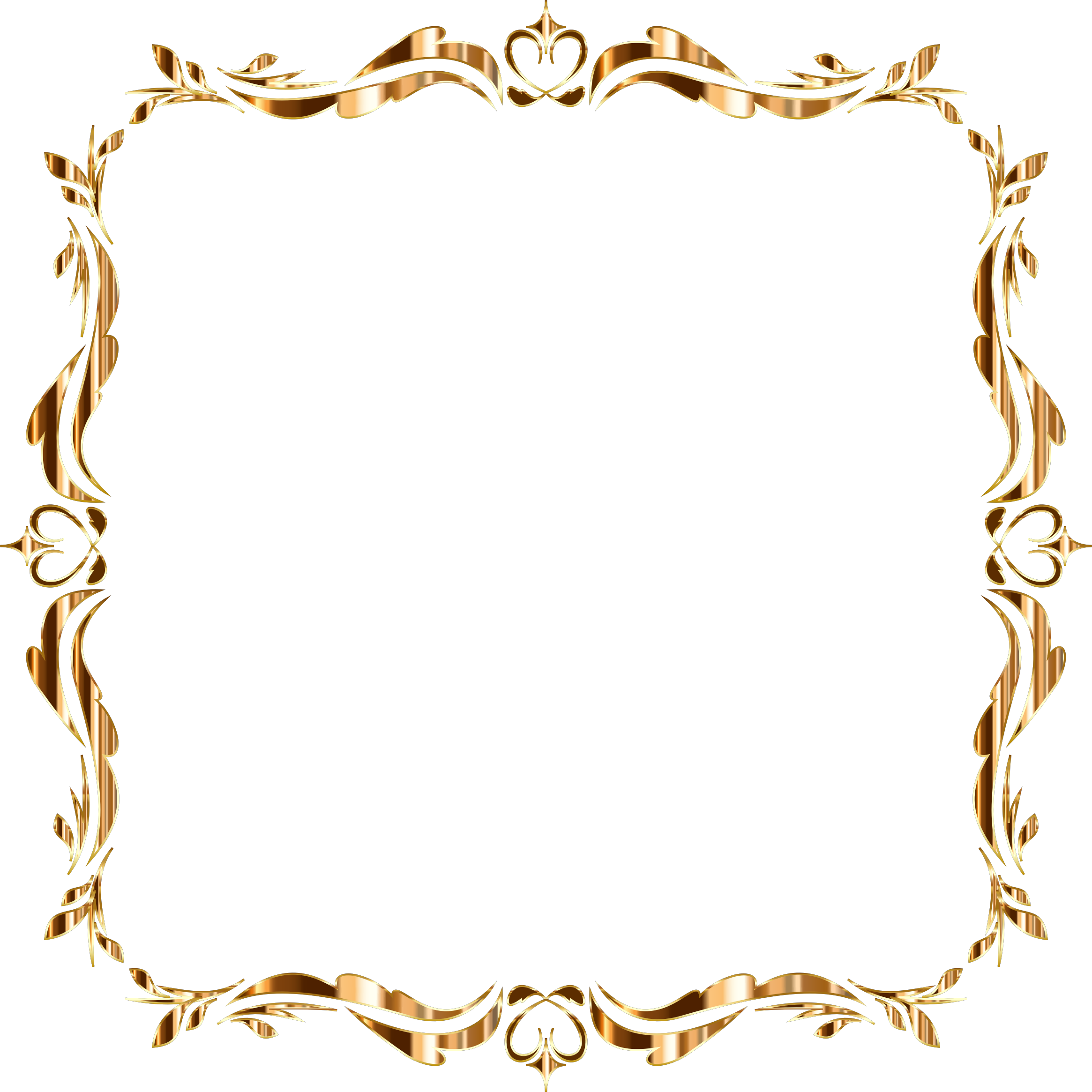 Big Image - Gold Scroll Border Clip Art (2330x2330), Png Download