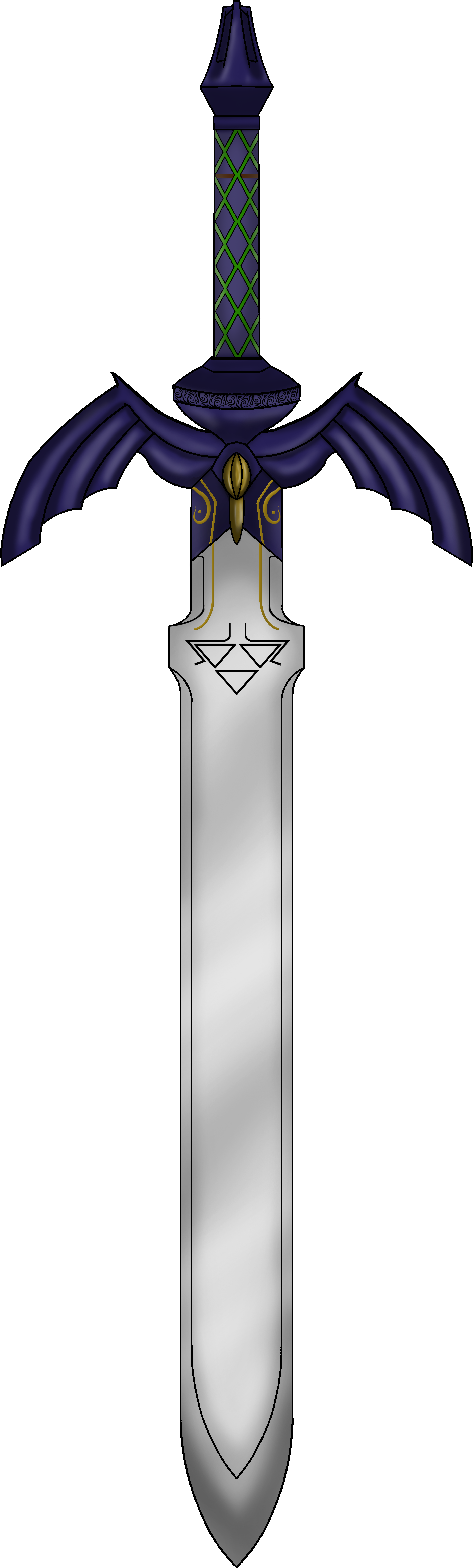 Master Sword Clipart For Your App - Master Sword Legend Of Zelda Breath (2626x8000), Png Download
