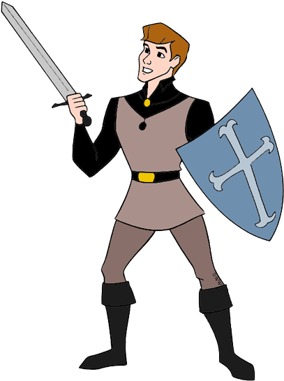 Young Prince Phillip Young Prince Phillip Prince Phillip, - Prince With Sword Cartoon (425x559), Png Download