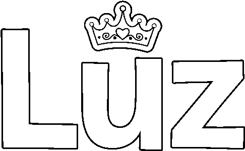 Dibujo De Luz Para Colorear - Imagenes Del Nombre De Luz (600x470), Png Download
