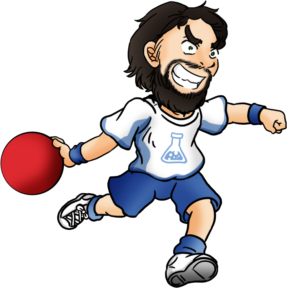 Dodgeball Clip Cartoon - Cartoon Person Throwing A Dodgeball (1100x1200), Png Download