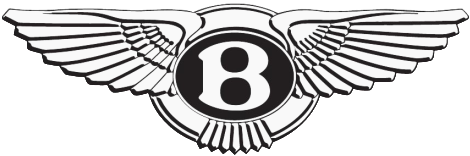 Bentley Logo - 2 Bentley W B In The Wings And Name Die Cut Decals (880x660), Png Download
