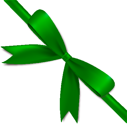Dark Green Bow Ribbon Icon2 Vector Data - Dark Green Ribbon Png (435x425), Png Download