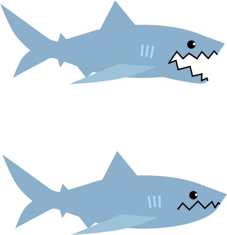Open - Great White Shark (2000x2828), Png Download