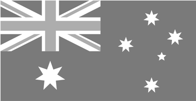 Australia Transparent Black And White - Black And White Australian Flag (400x300), Png Download