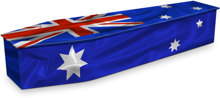 Home Coffins Patriotic Australian Flag - Australian Flag On Coffin (800x536), Png Download