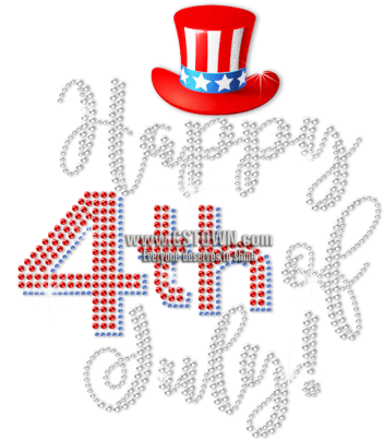 Sparkling Happy 4th Of July Heat Transfer - Emblem (450x450), Png Download