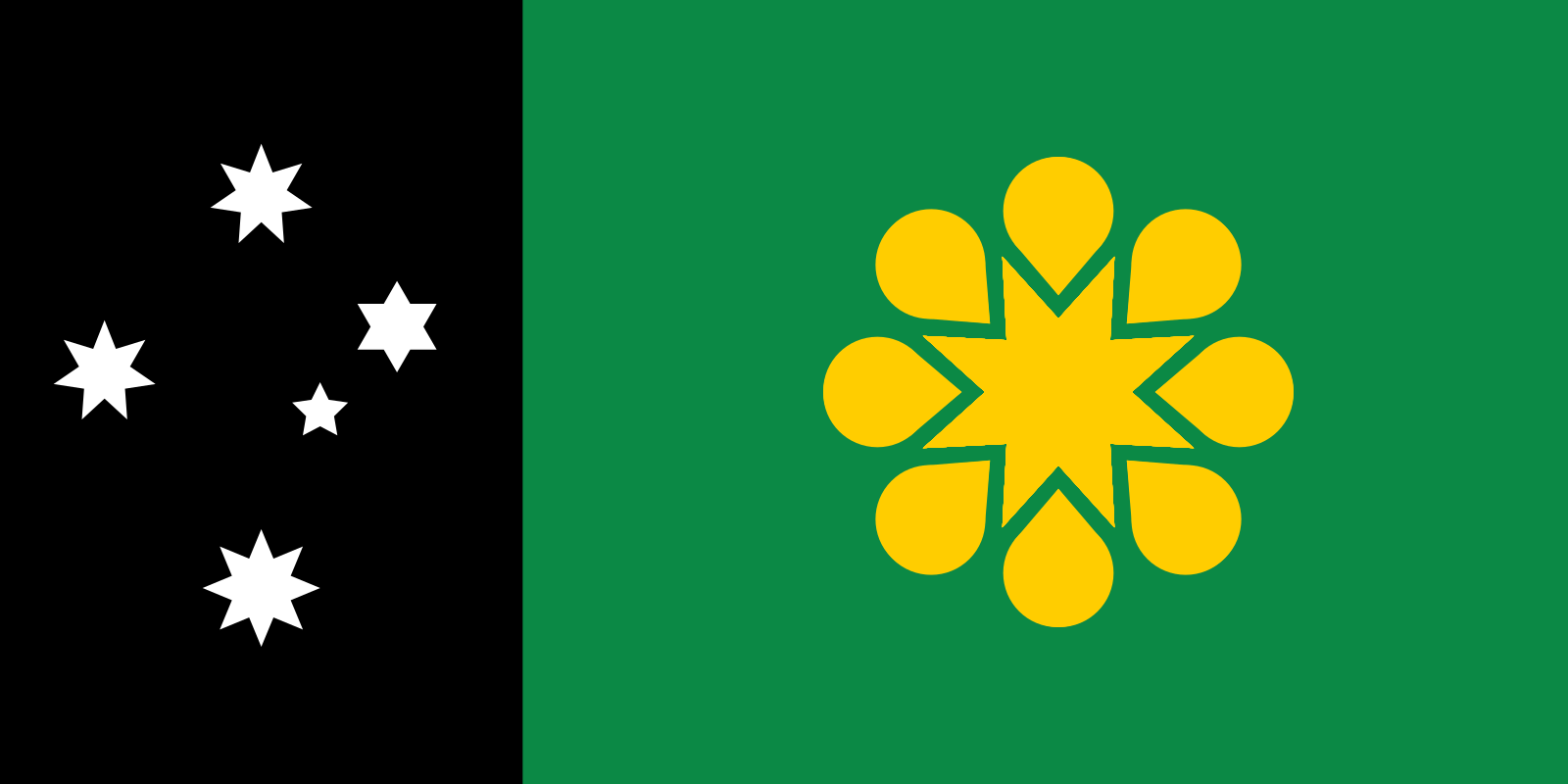 Yet Another Alternative Australian Flag - Northern Territory Flag Australia (1600x800), Png Download