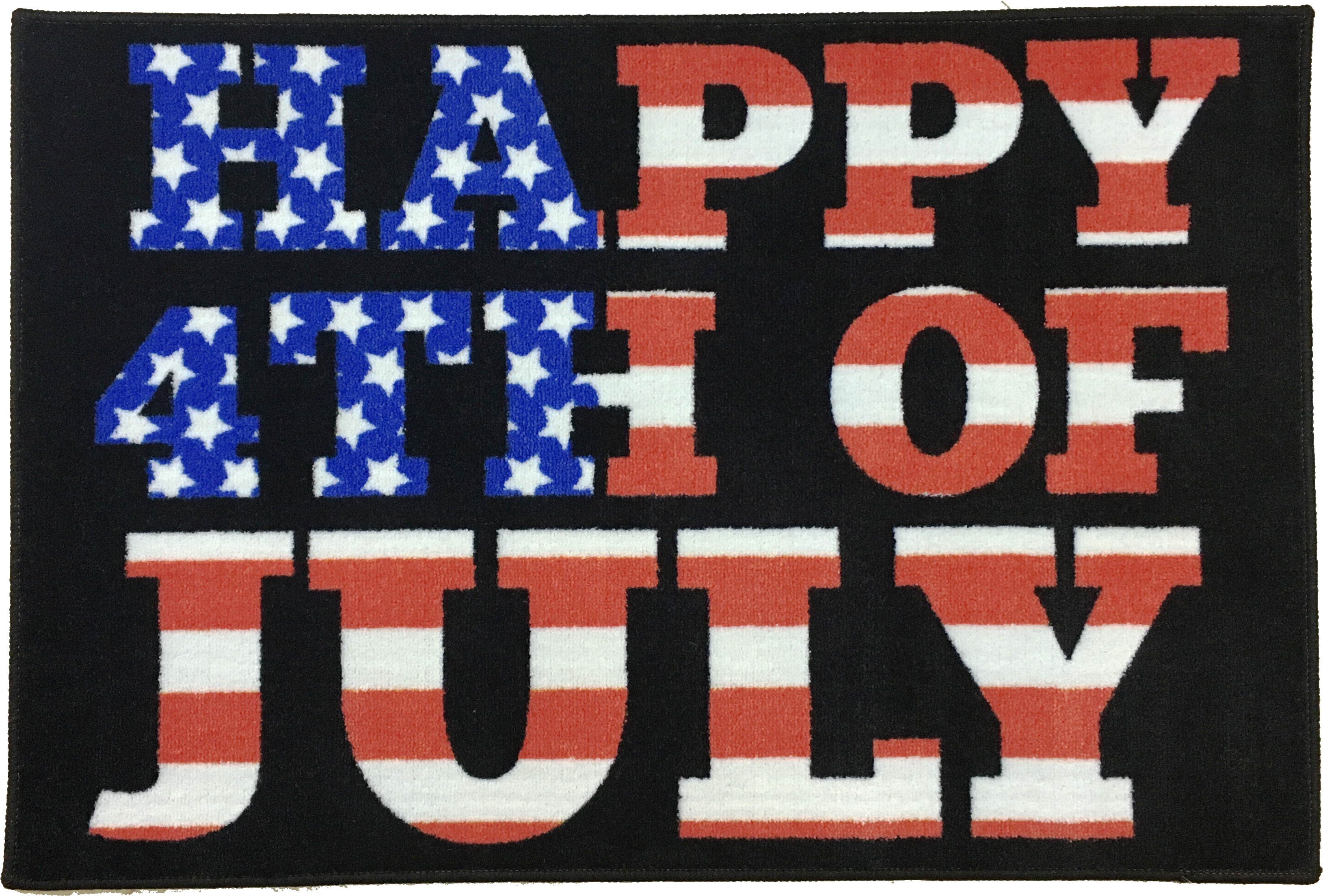 Happy Fourth Of July Area Rug - Rectangle (3321x2258), Png Download