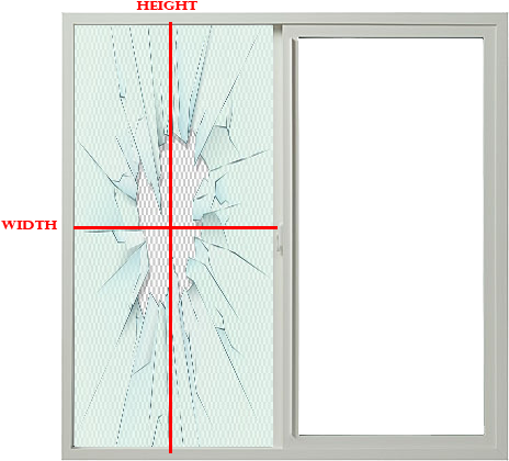Measure The Height And Then The Width Of The Broken - Window (600x450), Png Download