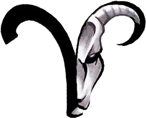Black And Grey Aries Zodiac Sign Tattoo Design - Simbolos Do Signo De Aries (500x398), Png Download