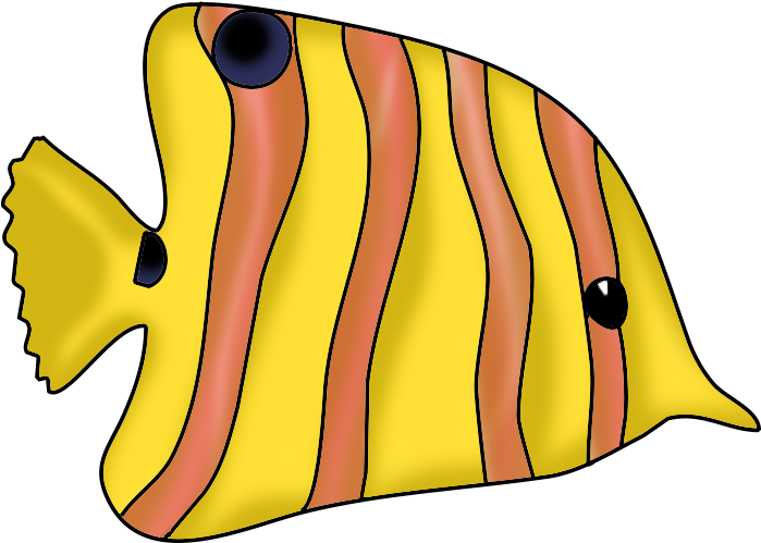 Tropical Fish Clip Art For - Fish Clipart Png (726x531), Png Download