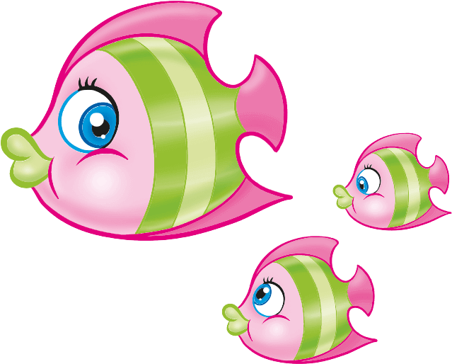 Download Tropical Fish Wall Decals For Children - Sticker Fish Png ...