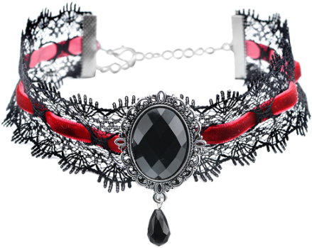 Cheap Women Necklace Artificial Gem Teardrop Velvet (600x600), Png Download