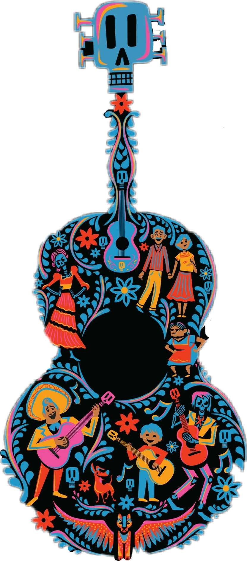 Guitarra De Coco Png Freeuse Download - Coco Disney Clip Art (831x1884), Png Download