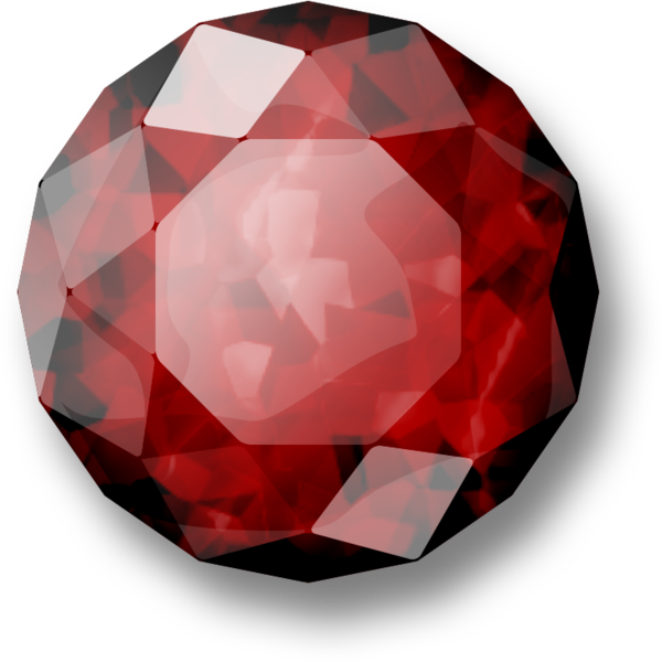 Red Diamond Png - Garnet Gem Transparent Png (600x600), Png Download