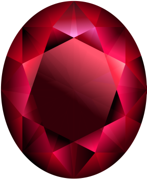 Transparent Red Oval Diamond Png Clipart - Diamond (331x385), Png Download