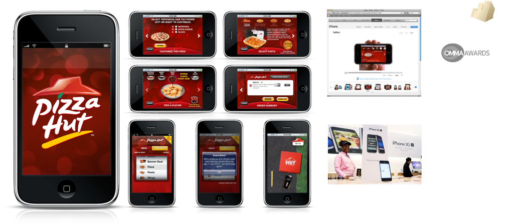 Pizza Hut Mobile Device (1024x570), Png Download