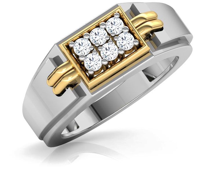 Rose Red Diamond Stone Free Png Image - Single Diamond Ring For Men (850x850), Png Download