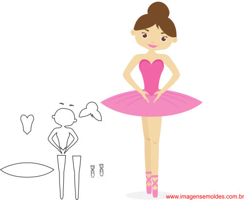 Bailarina Para Imprimir (501x411), Png Download