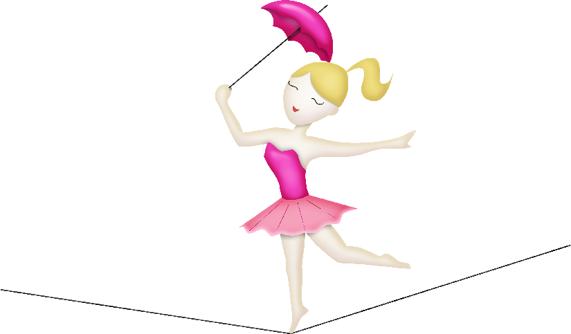 Cs Circus Bailarina - Cartoon (825x483), Png Download