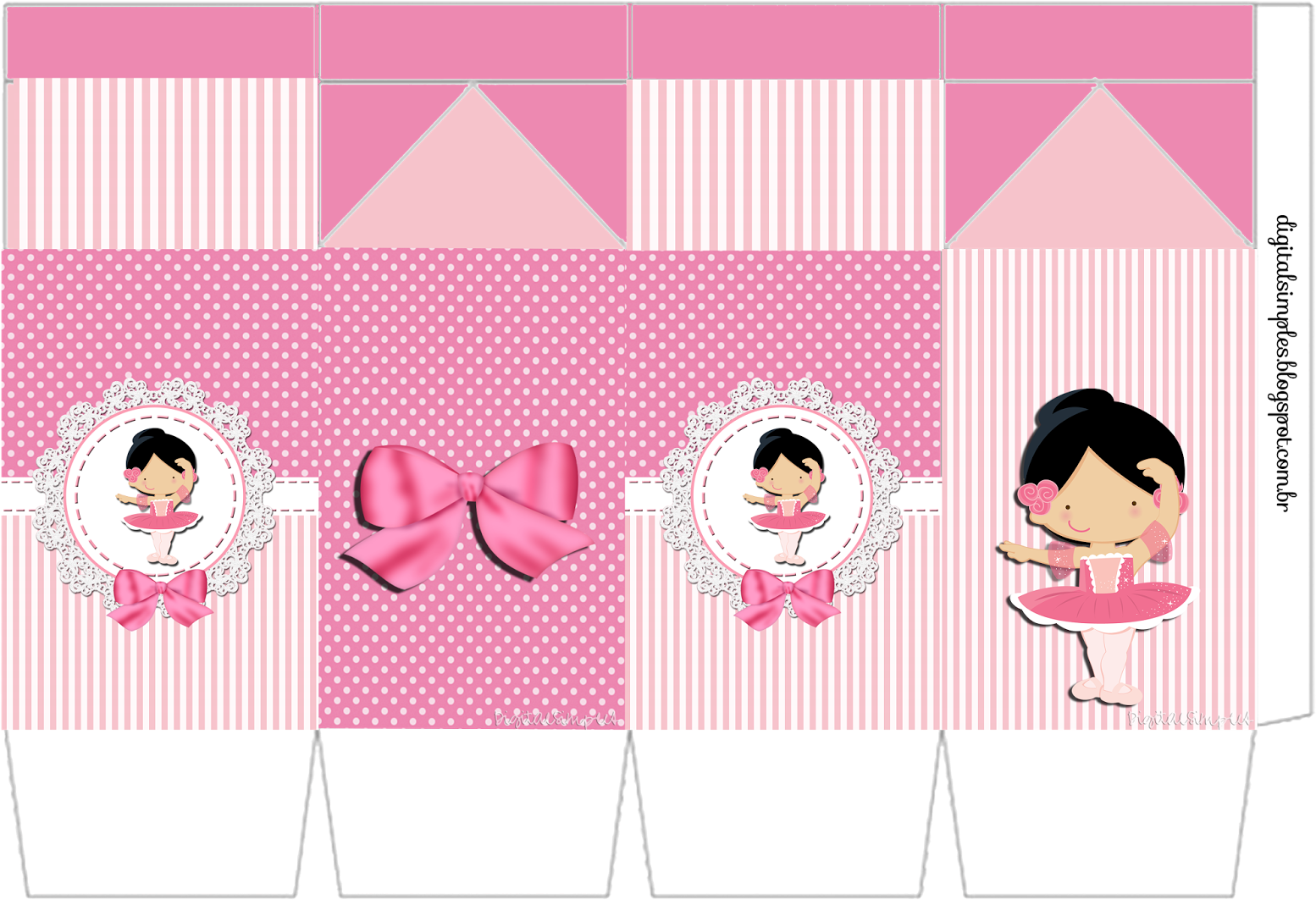Caixa Milk Tema "bailarina Cor De Rosa" - Personalizados Bailarina Para Imprimir (1600x1131), Png Download