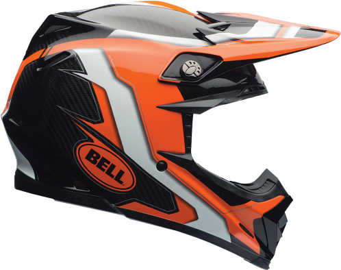 Helmet Png Background Image - Bell Moto 9 Flex Factory Orange (500x406), Png Download