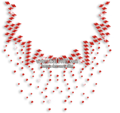 Red Diamond Necklace Iron On Transfer - Illustration (450x450), Png Download