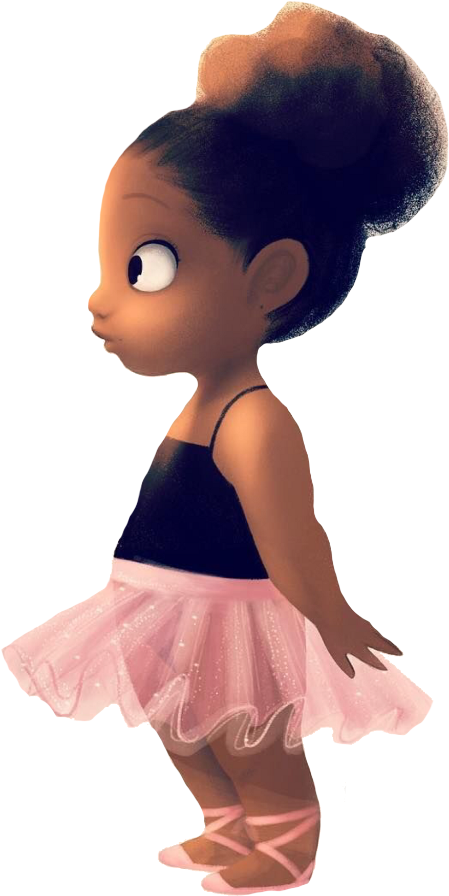 Meninas Sticker - Black Girl Ballerina (1024x1803), Png Download
