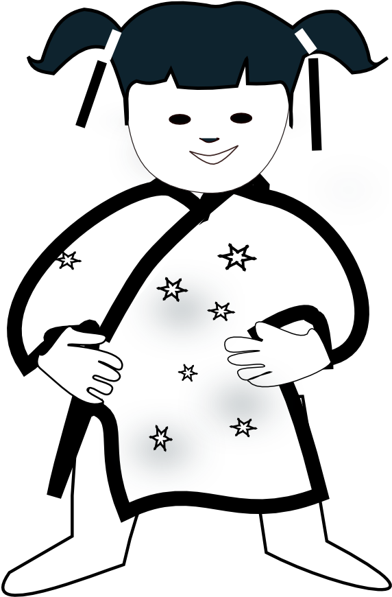 Chinese Girl Icon Black White Clipartist - Chinese Clipart Black And White (999x999), Png Download
