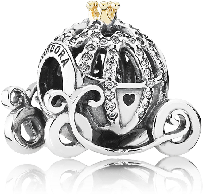 Disney, Cinderella's Pumpkin Coach Charm, Clear Cz - Pandora Disney Cinderella's Pumpkin Coach Charm (999x999), Png Download