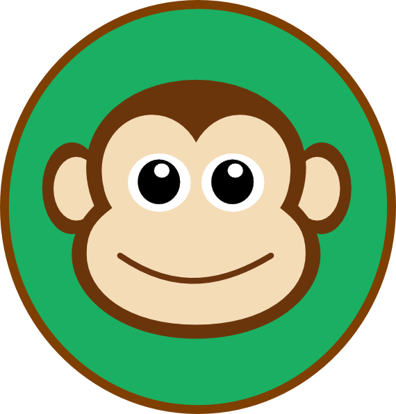 Cute Monkey Face Clipart - Caras Tristes Dibujos Animados (570x596), Png Download