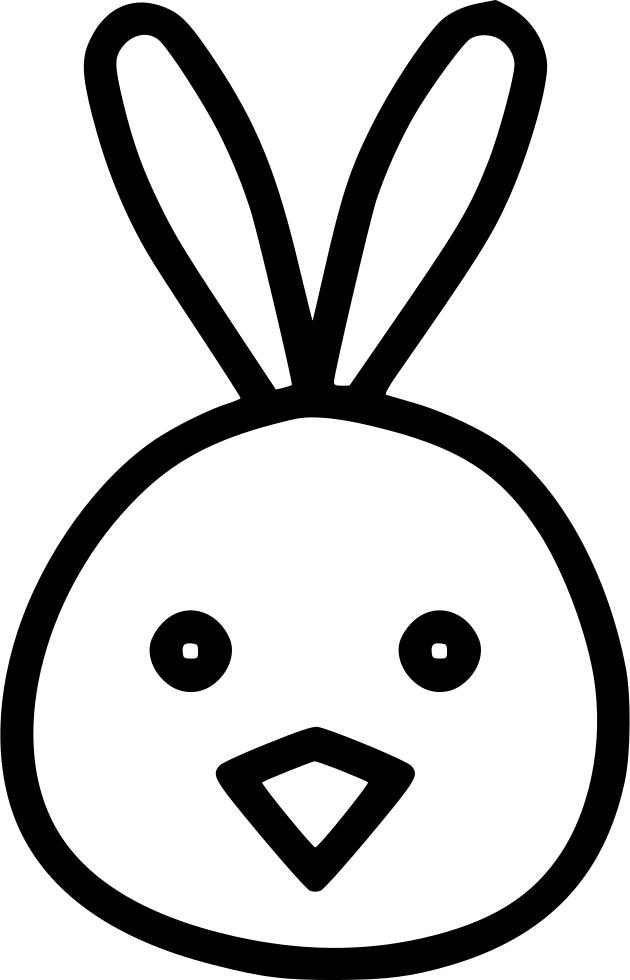 Chicken Bunny Ears Cute Chickling Rabbit Comments - Rabbit (630x980), Png Download