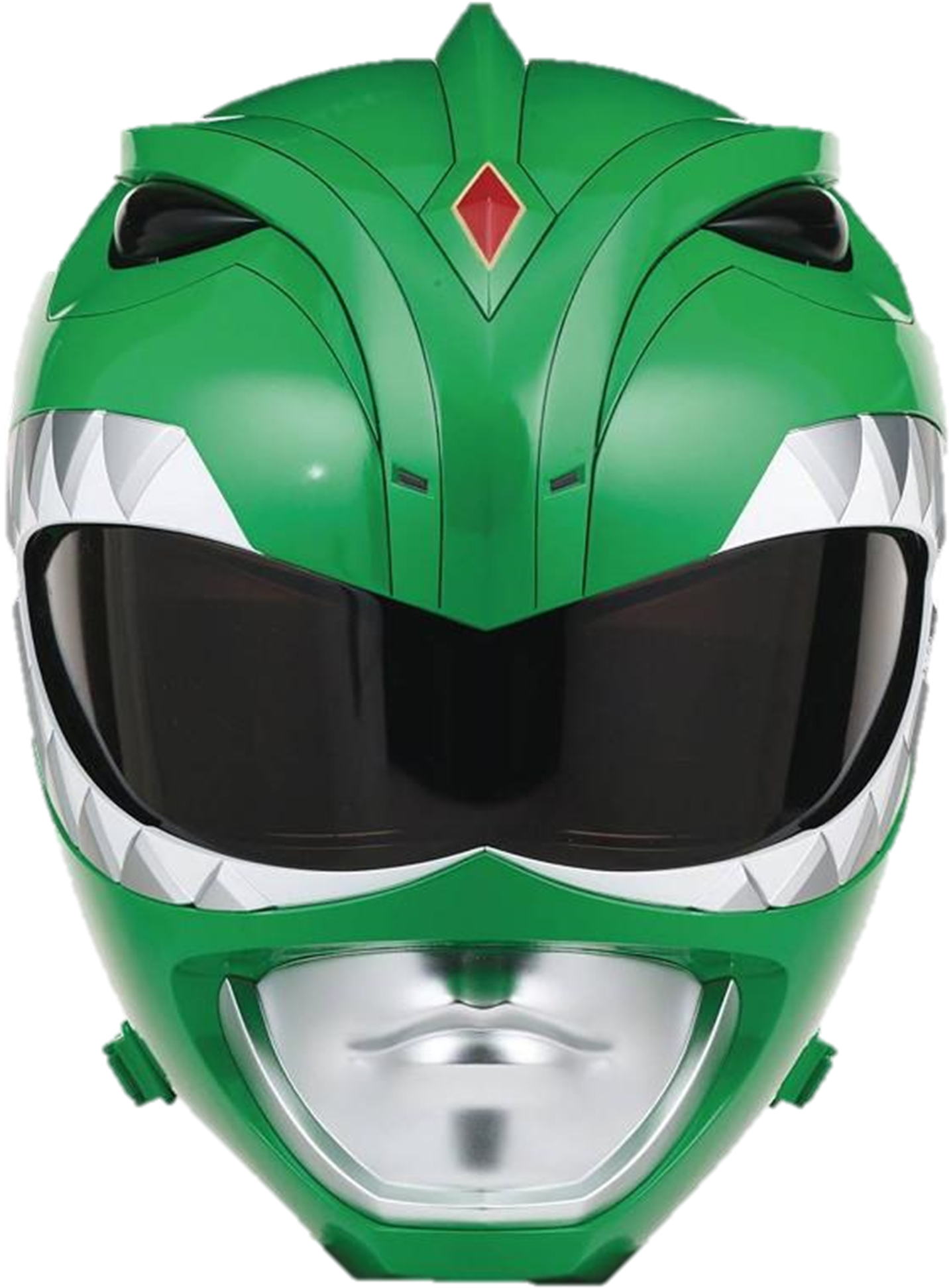 Mighty Morphin Green Ranger Helmet (1459x1978), Png Download