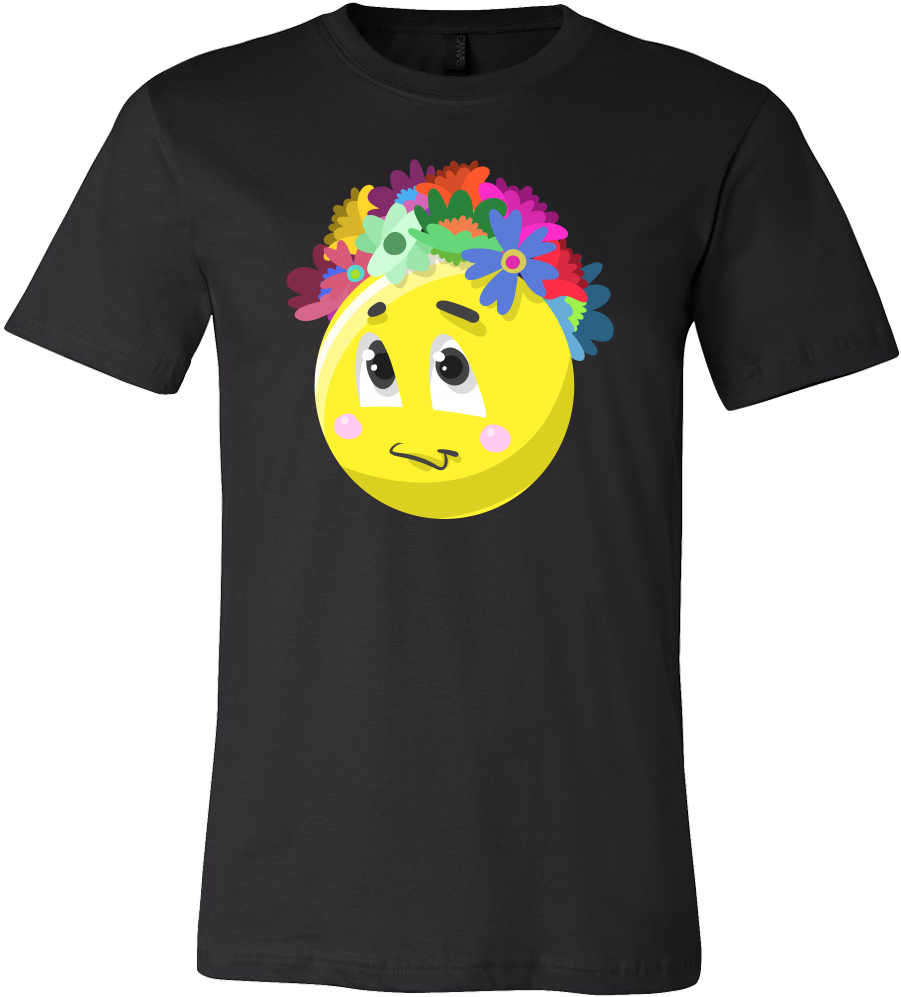 Emoji Flower Cute Face Emojis Flowery Crown T Shirt - Official Ncaa Western Kentucky University Hilltoppers (1000x1000), Png Download