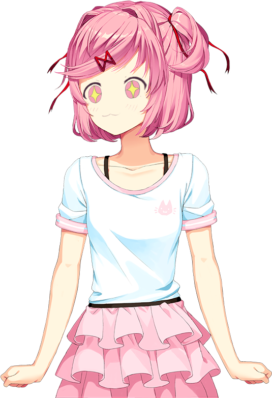 Edited Mediacute ~ - Doki Doki Literature Club Natsuki Neck Snap (960x960), Png Download