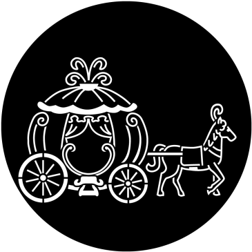 Clipart Freeuse Stock Cinderella Carriage Black And - Cinderella Gobo (400x400), Png Download