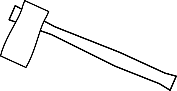 Small - White Axe Png (600x309), Png Download